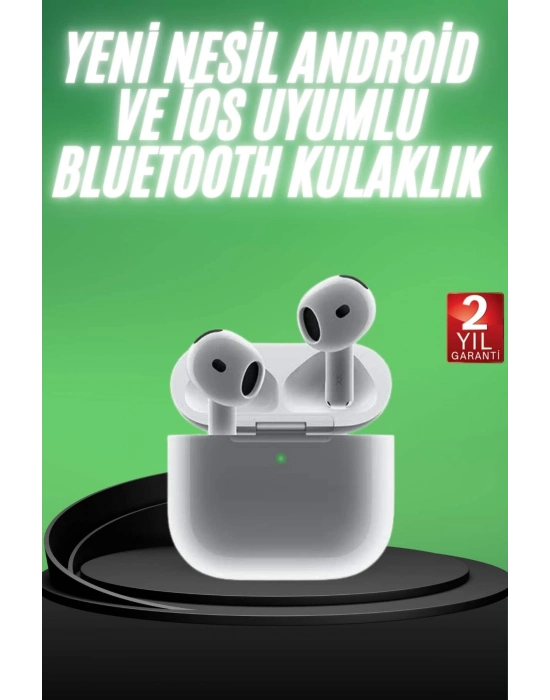 ® Yeni Nesil Bluetooth Kulaklık Beyaz Çağrı Cevaplayabilen Kablosuz