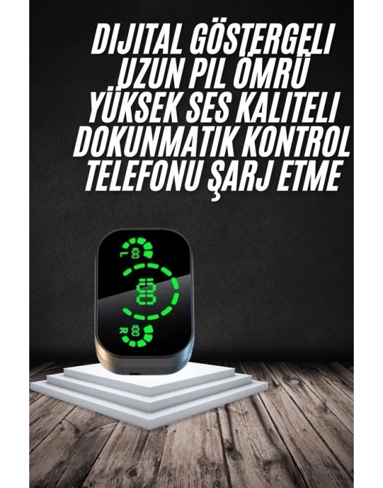 ® Yeni Nesil Bluetooth Kulaklık Çağrı Cevaplayabilen Dijital Göstergeli Powerbankli