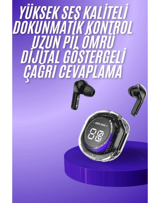 ® Yeni Nesil Bluetooth Kulaklık Dijital Göstergeli Gaming Dokunmatik 5.3 Kablosuz