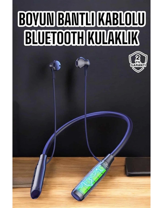 ® Yeni Nesil Bluetooth Kulaklık Kablolu Kulak İçi Dijital Göstergeli