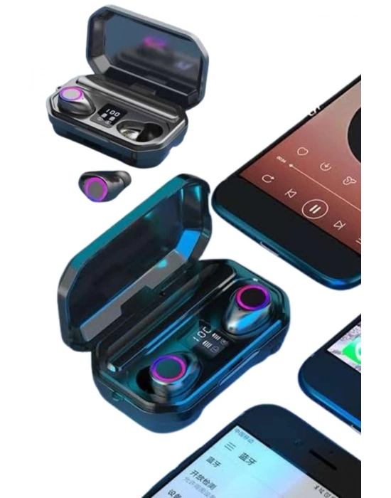 ® Yeni Nesil Bluetooth Kulaklık Uzun Pil Ömrü El Fenerli Dijital Şarj Göstergeli