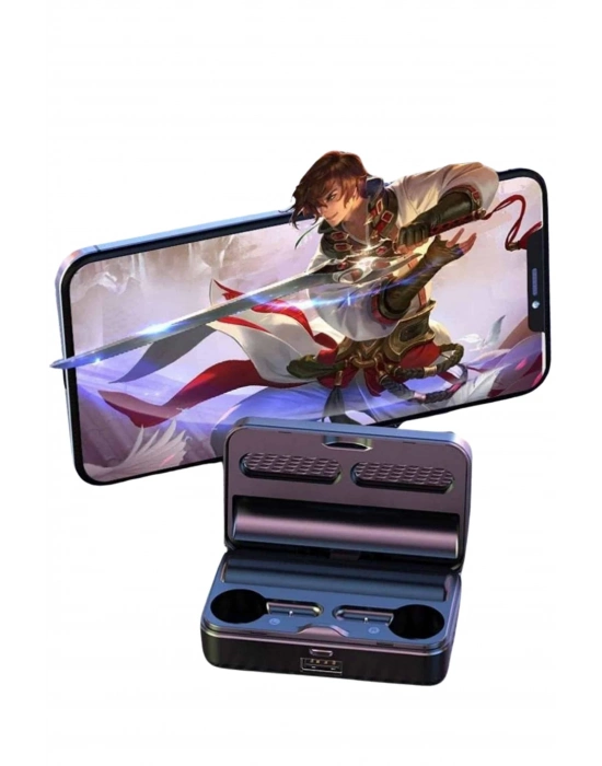 ® Yeni Nesil Kablosuz Kulaklık Aynalı Powerbank Özellikli Bluetooth Bağlantılı Dijital Göstergeli