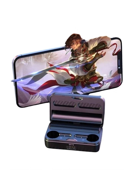 ® Yeni Nesil Kablosuz Kulaklık Aynalı Powerbank Özellikli Bluetooth Bağlantılı Dijital Göstergeli