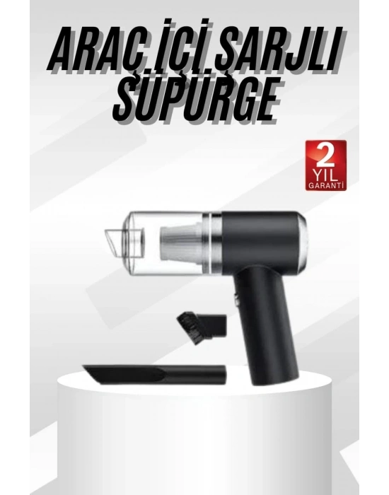 ® Yeni Nesil Mini Vakumlu Araç Süpürgesi El Süpürgesi Şarjlı