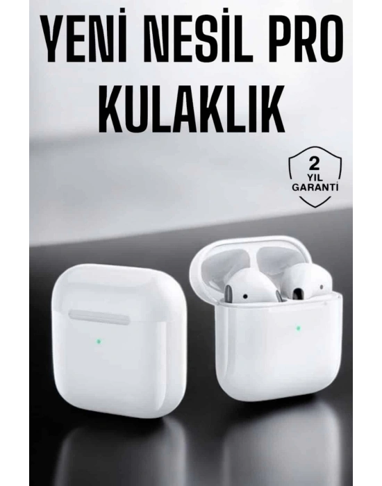 ® Yeni Nesil Pro Bluetooth Kulaklık Uzun Pil Ömrü Beyaz