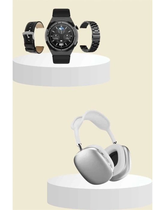 ® Yeni Nesil Sesli Görüşme Akıllı Saat ve Powerbank Çoklu Şarj Girişli Bluetooth Kulaklık Nabız Ölçer