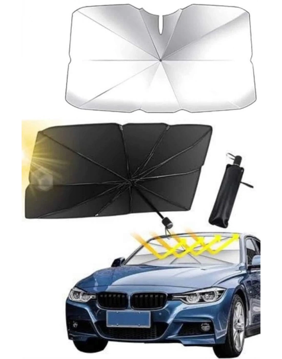 ® Yeni Nesil Tüm Araç Modellerine Uygun Oto Şemsiye Katlanabilir UV Işınlarına Karşı