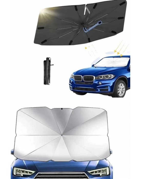 ® Yeni Nesil Tüm Araç Modellerine Uygun Oto Şemsiye Katlanabilir UV Işınlarına Karşı