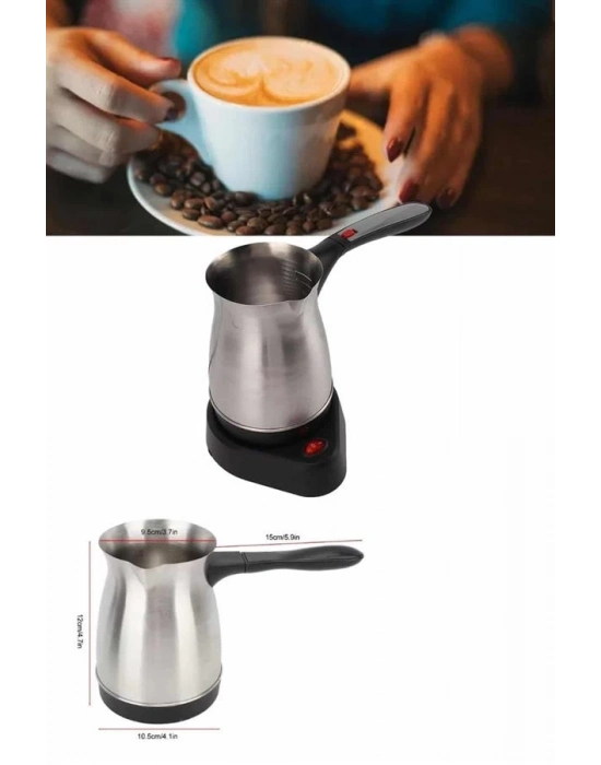 ® Yeni Nesil Türk Kahve Makinesi Cezvesi Siyah Gri Kablolu Pratik