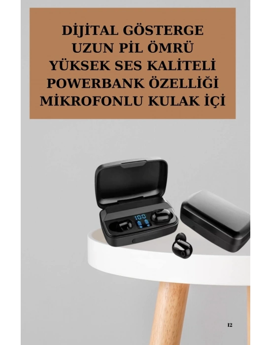 ® Yeni Nesil TWS Kablosuz Kulaklık Güçlü Batarya Yüksek Kalite Bluetooth 5.0 ANC Özelliği