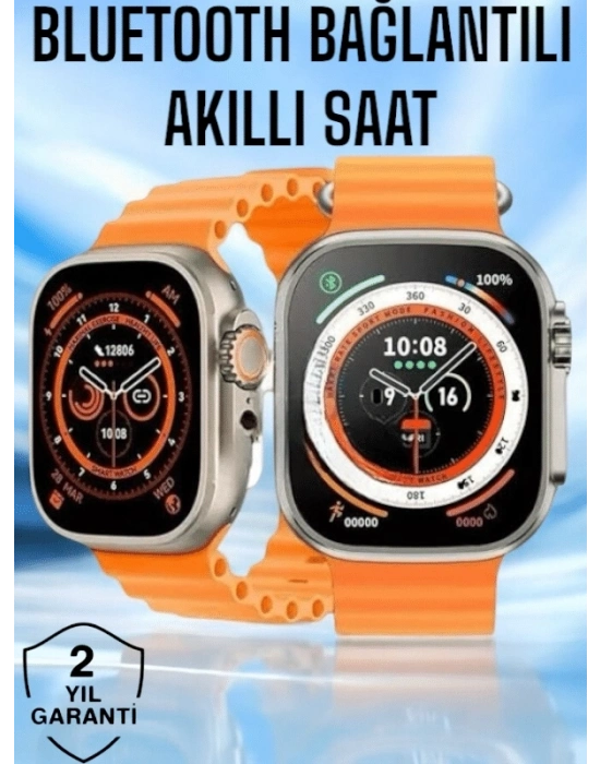 ® Yeni Nesil Ultra Akıllı Saat Titreşimli, Uyku & Sağlık Takibi, Çift Kordon