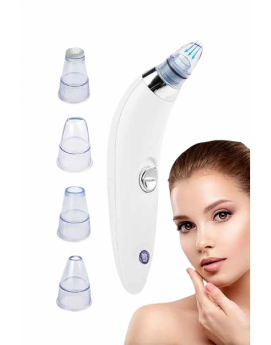 ® Yeni Nesil Vakumlu Pilli Siyah Nokta ve Yüz Temizleme Cihazı 4 Başlıklı