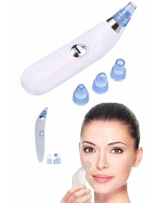 ® Yeni Nesil Vakumlu Pilli Siyah Nokta ve Yüz Temizleme Cihazı 4 Başlıklı