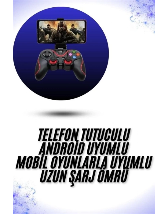 ® Yeni Nesil X3 Gamepad Android Uyumlu Telefon Tutucu Özellikli Joystick