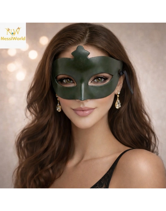 Yeşil Gizemli Masquerade Maskesi