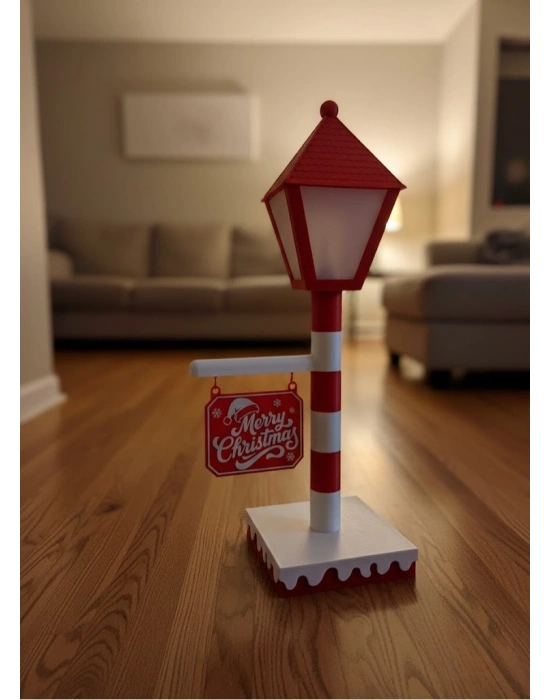 ® Yılbaşı Tabelalı Dekoratif Lamba Merry Christmas Işıklı Tasarım