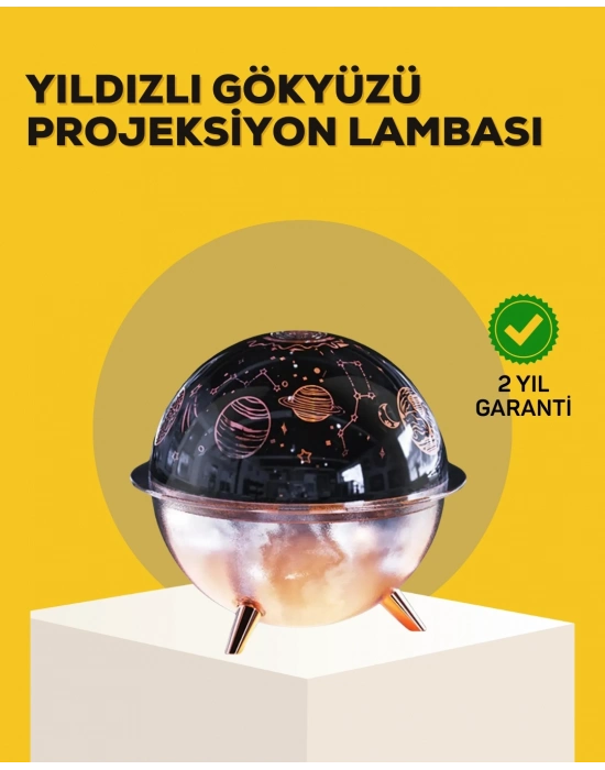 ® Yıldızlı Gökyüzü Efektli Uzay Temalı Nemlendirici Lamba