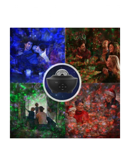 ® Yıldızlı gökyüzü Projektörü Uzaktan kumandalı Çocuklara Özel Şarjlı