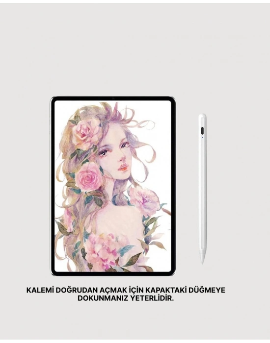 ® Yüksek Hassasiyetli Eğim Sensörlü Dijital Kalem – USB-C Hızlı Şarjlı