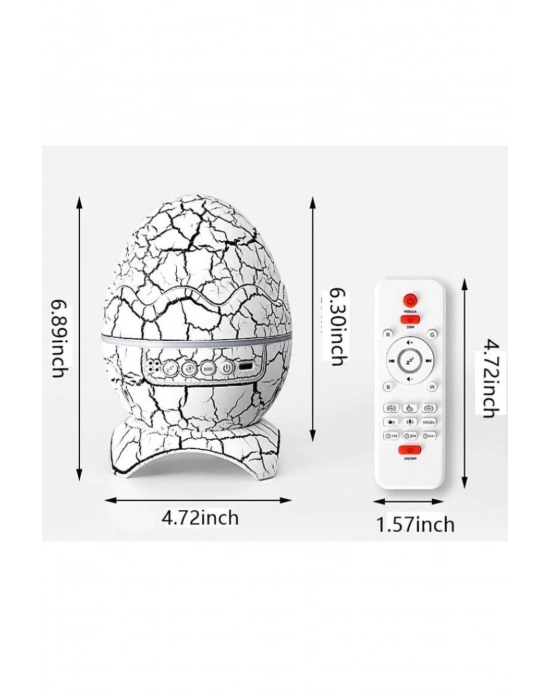 ® Yumurta Şeklinde Su Dalgalı Bluetooth Speaker Lamba Renkli Şarjlı