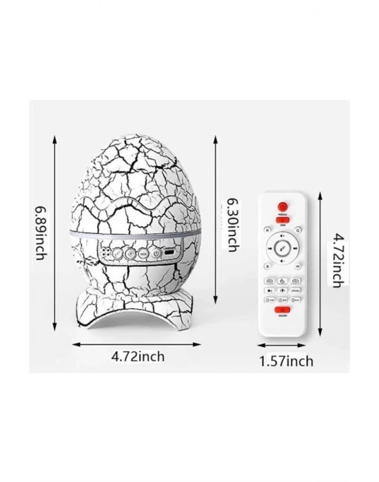 ® Yumurta Şeklinde Su Dalgalı Bluetooth Speaker Lamba Renkli Şarjlı