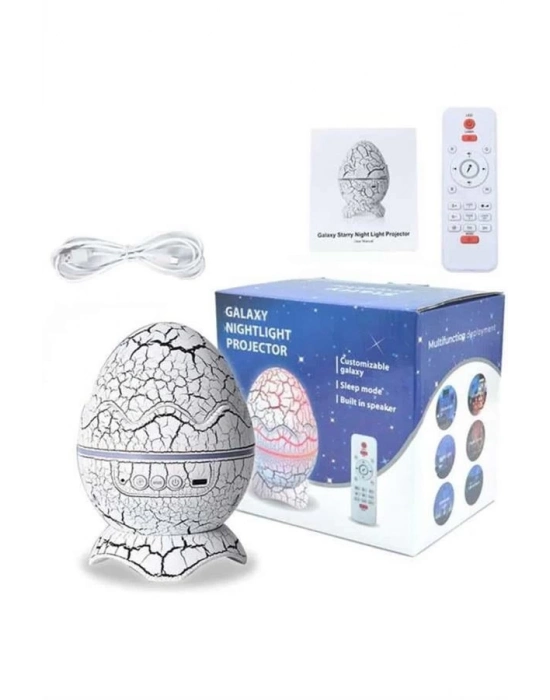 ® Yumurta Şeklinde Su Dalgalı Bluetooth Speaker Lamba Renkli Şarjlı