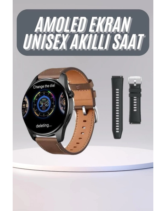 ® Yuvarlak Kasa 46mm Akıllı Saat Android Ve IOS Uyumlu Uyku ve Sağlık Takibi