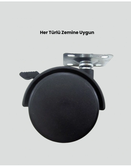 ® Zemin Korumalı Kilitli Ayak Tekerlek Seti 6 cm