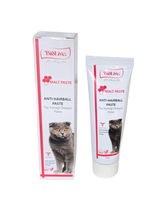 Biolive AntiHairBall Kediler İçin Tüy Yumağı Önleyici Paste 100gr