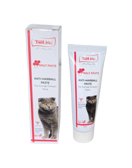 Biolive AntiHairBall Kediler İçin Tüy Yumağı Önleyici Paste 100gr