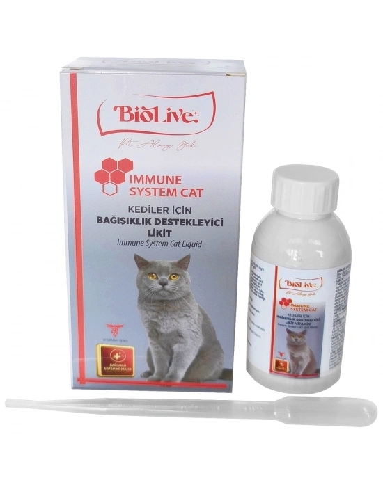 Biolive Immune Cat Kediler İçin Bağışıklık Destekleyici Sıvı Vitamin 100ml