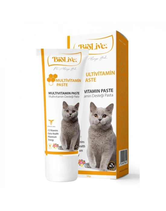 Biolive Kediler İçin Multivitamin Paste 100gr