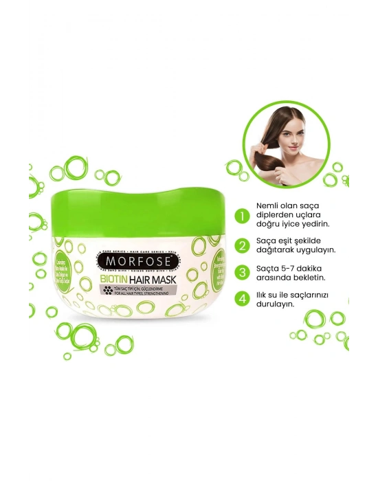 Biotin Saç Maskesi 500 ML - Gür ve Dolgun Saçlar - mrfs