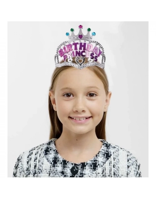 Birthday Prenses Yazılı Çocuk Parti Tacı