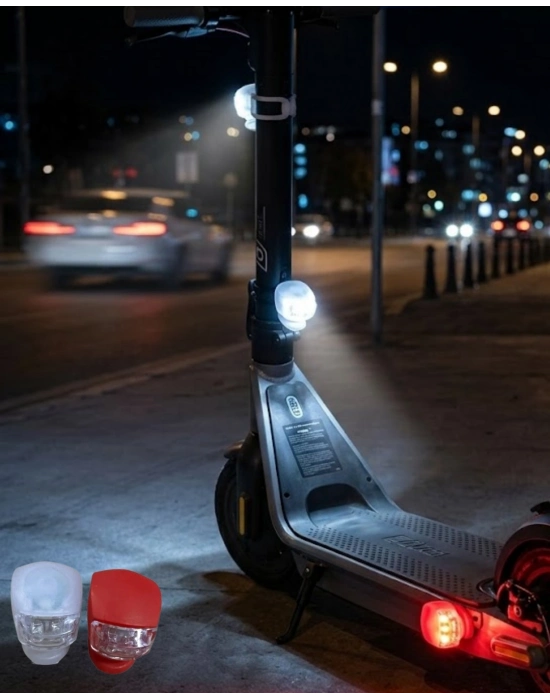 Bisiklet Emniyet Lambası 2li Set Güçlü LED Çakar Işık