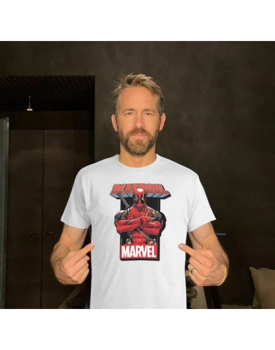 Bisiklet Yaka Baskılı Oversize T-Shirt - Beyaz -