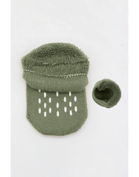 Bistyle 2Li Altı Havlu Sneakers Kaymaz Çorap 20501 Nil Bej