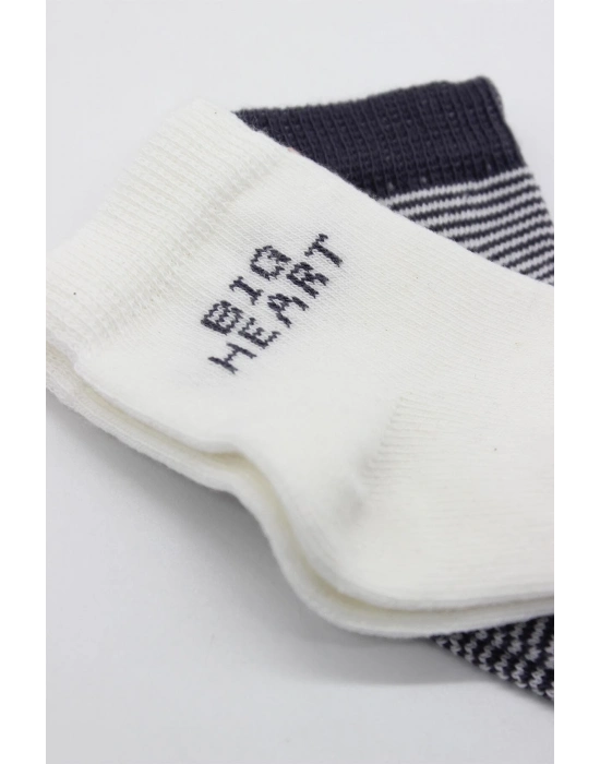 Bistyle 2Li Big Heart Penye Soket Çorap 10117 Antrasit