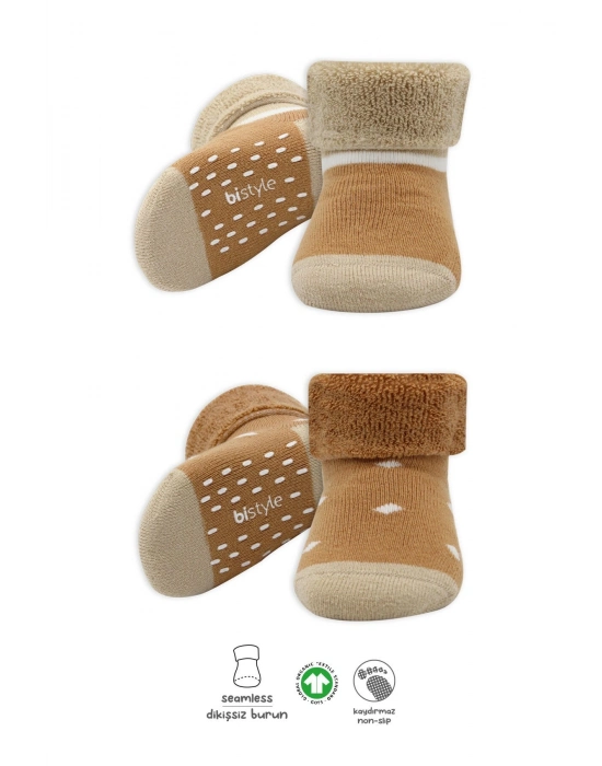 Bi̇style 2li Havlu Soket Kaymaz Point Boy 10506 Hardal