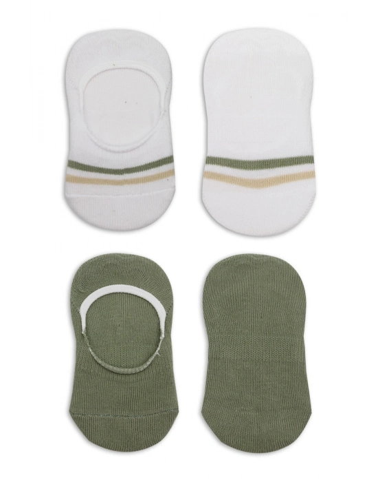 Bistyle 2Li Penye Babet Silikon Çemberli Çorap 30102 Nil Beyaz