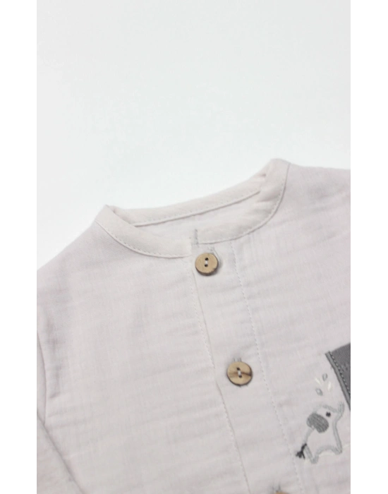 Bistyle 2li Takım Müslin Star Elephant 14143 Gri