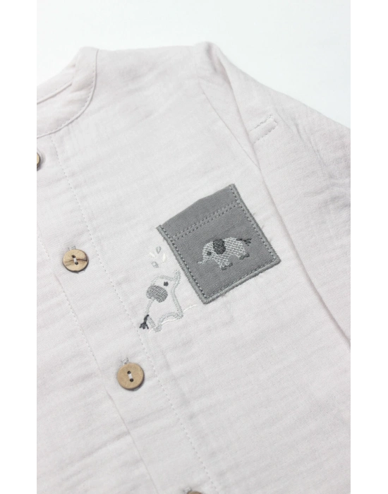 Bistyle 2li Takım Müslin Star Elephant 14143 Gri