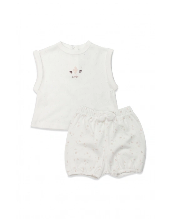 Bistyle 2li Takım Şortlu Morning Sun 14146 Ekru