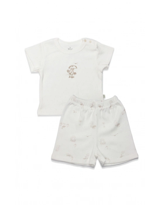 Bistyle 2li Takım Şortlu My Favorite Zoo 14150 Ekru