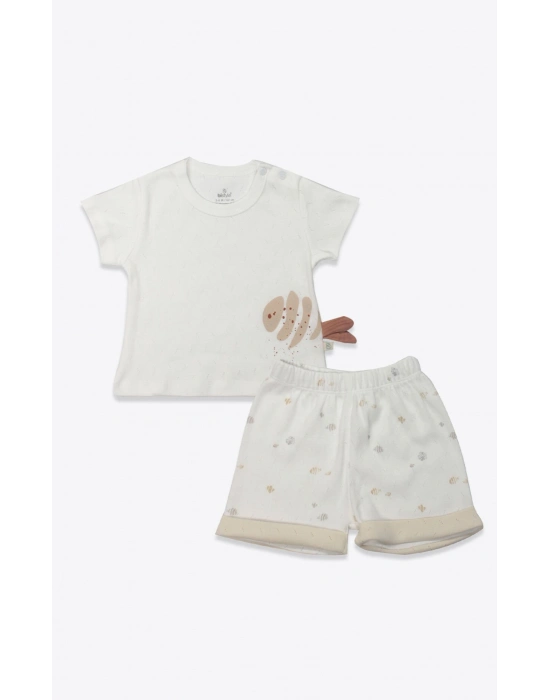 Bistyle 2li Takım Şortlu Ocean And Starfish 14148 Ekru