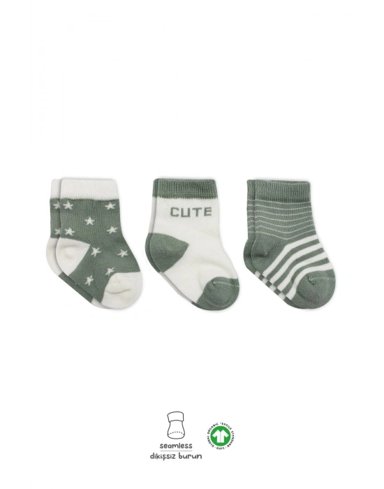 Bistyle 3Lü Penye Cute Stars Soket Çorap BS10115 Nil