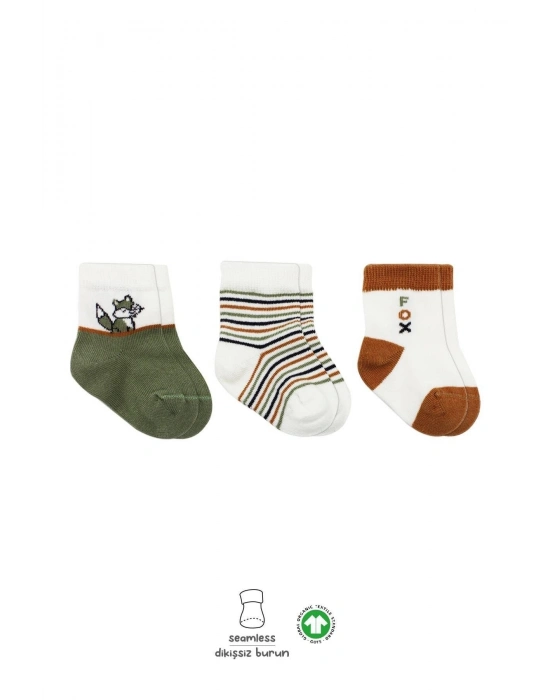 Bistyle 3Lü Penye Soket Çorap BS10109 Nil