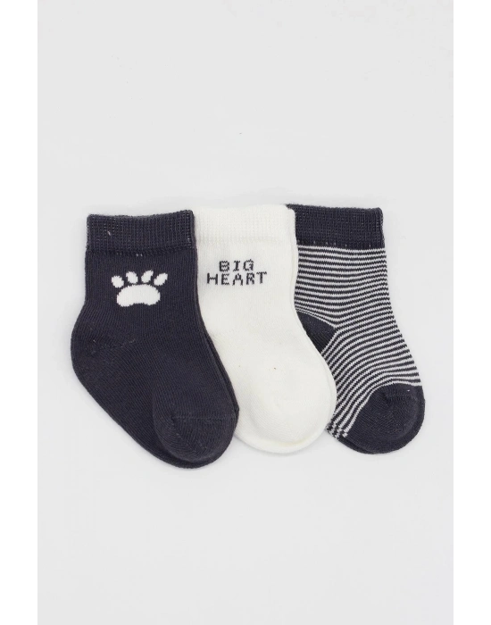 Bistyle 3Lü Penye Soket Çorap BS10110 Antrasit