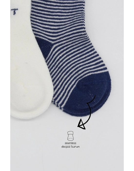 Bistyle 3Lü Penye Soket Çorap BS10110 İndigo