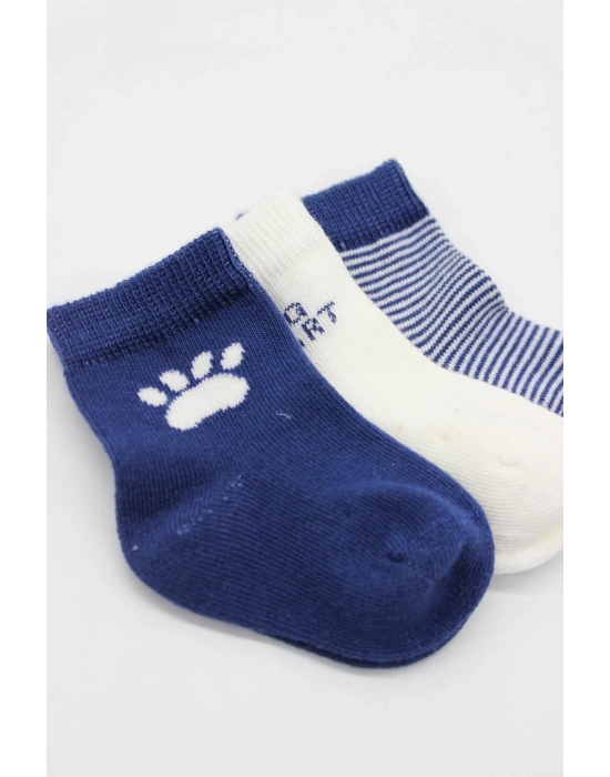 Bistyle 3Lü Penye Soket Çorap BS10110 İndigo